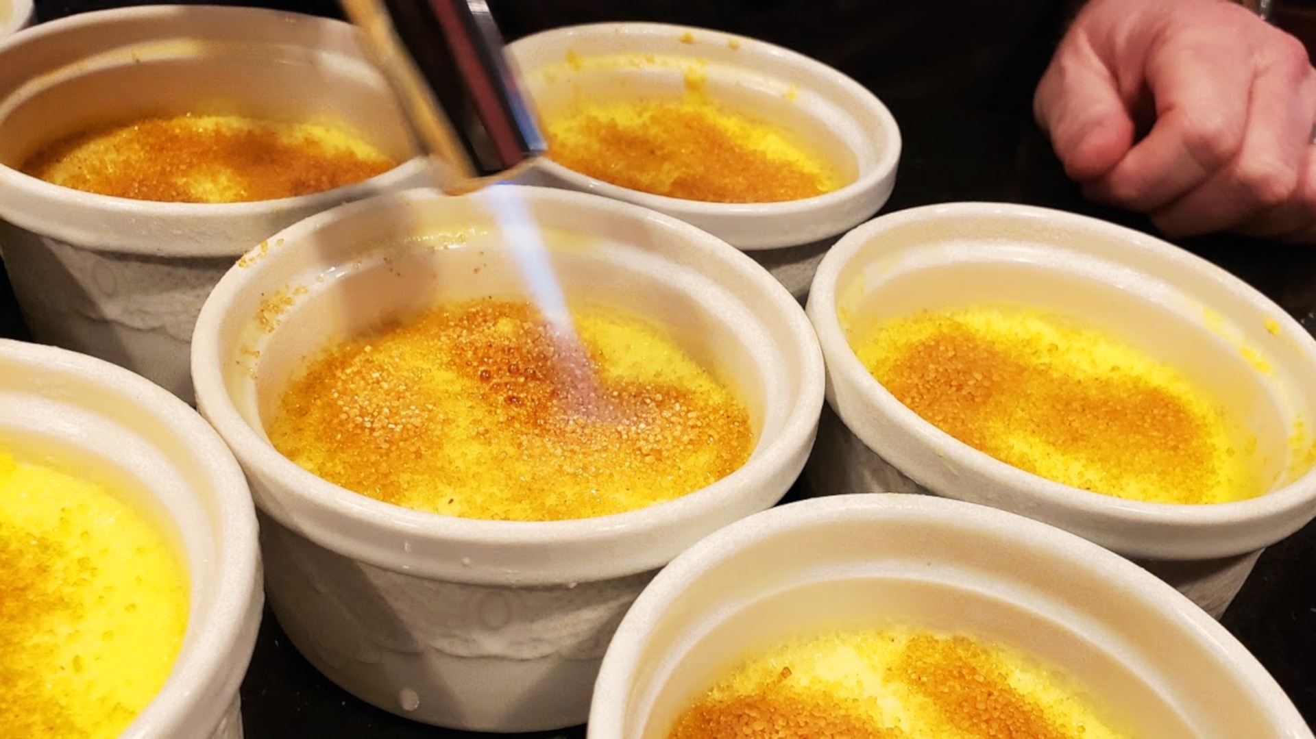 Crème brûlée con foie gras
