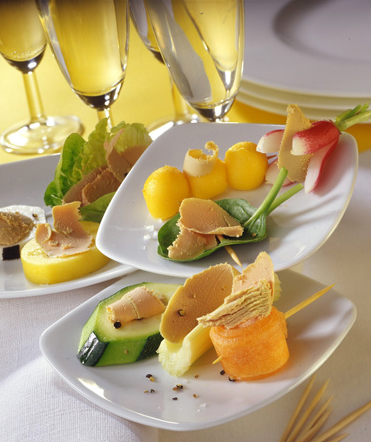 La farandole de légumes et fruits avec Foie Gras