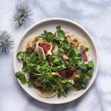 Insalata estiva con Foie Gras e marmellata di fichi