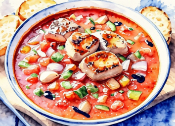 Gaspacho basque au foie gras